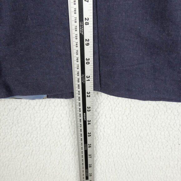 William Hunt Blazer Mens 44R Blue Linen Two Button Vented Casual Lightweight - Picture 7 of 13